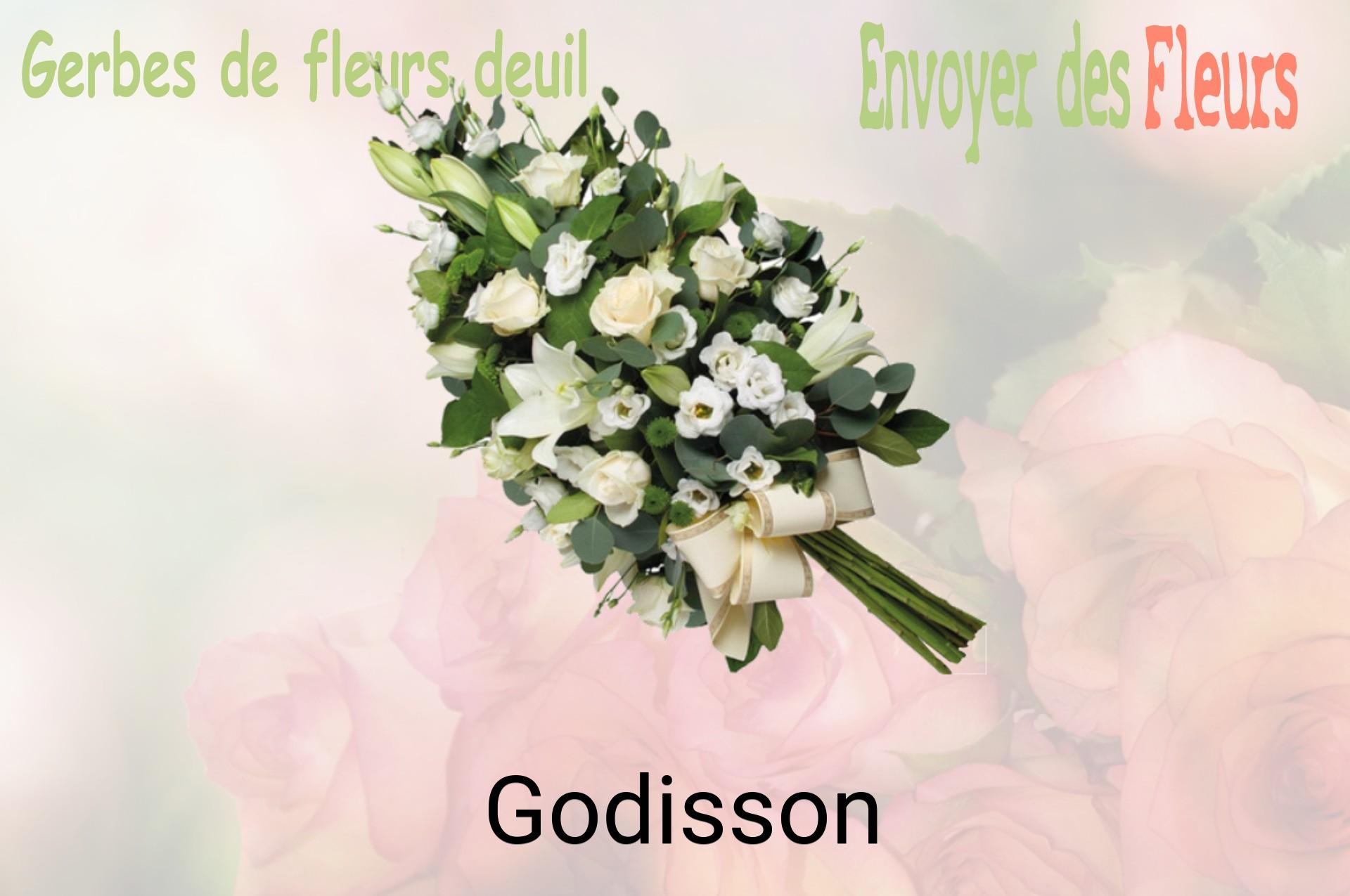 Gerbe de fleurs de deuil livrée à Godisson